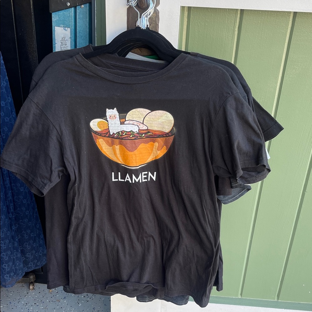 Black Llamen Graphic T-Shirt